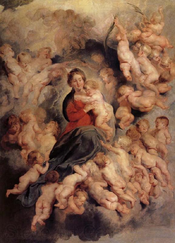 Peter Paul Rubens La Vierge a l'enfant entoure des saints Innocents Spain oil painting art